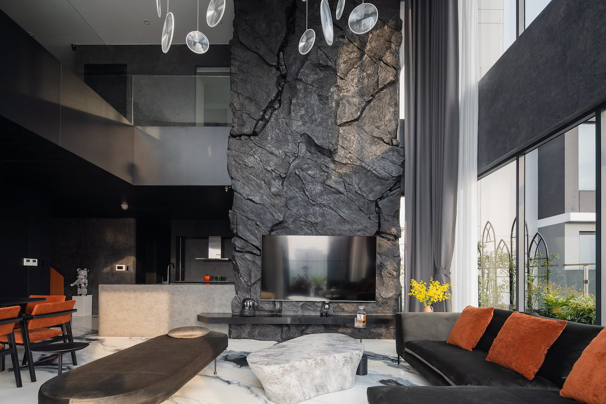 Penthouse Vách đá đen : " Thiên nhiên hoang dã trong căn hộ "