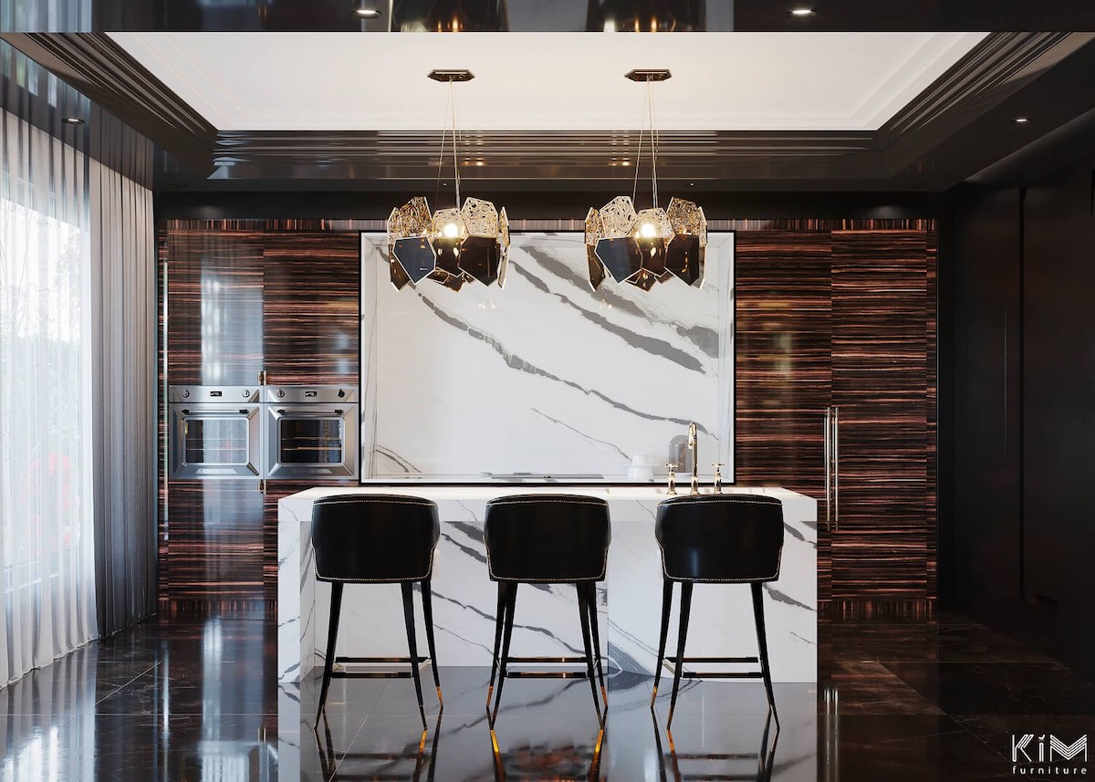 Biệt thự đơn lập Vinhomes Green Bay - Khám phá dấu ấn sang trọng, xa hoa của phong cách Modern Luxury  | KIM luxury interior design