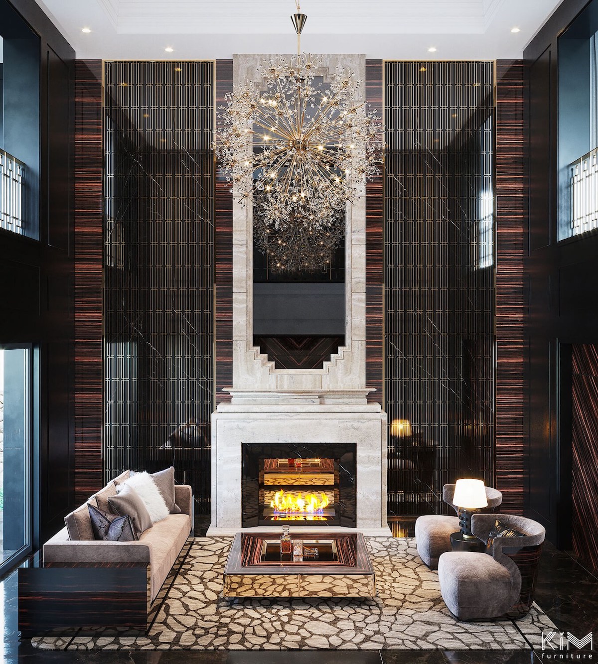 Biệt thự đơn lập Vinhomes Green Bay - Khám phá dấu ấn sang trọng, xa hoa của phong cách Modern Luxury  | KIM luxury interior design