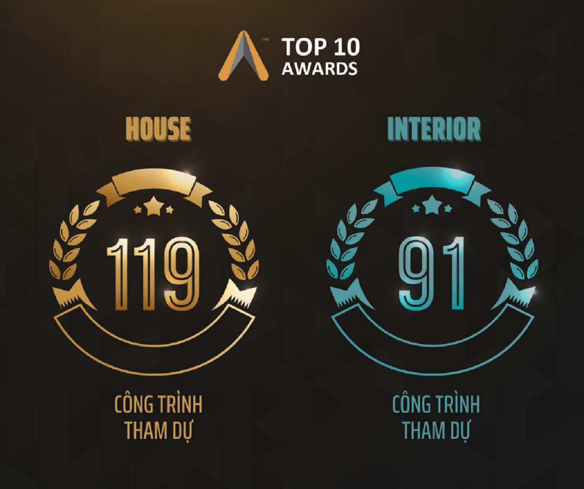 210 công trình nhà ở và nội thất tham dự Top 10 Awards 2021