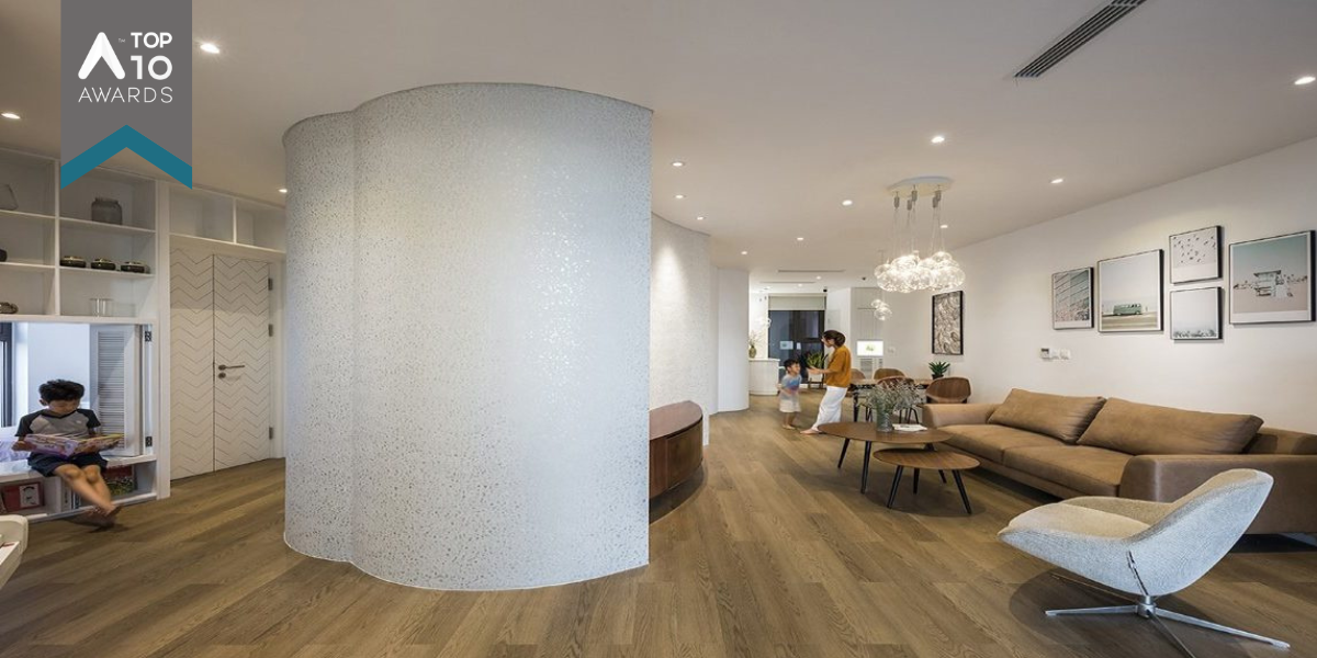 Cải tạo căn hộ C2 - Apartment với “hành lang kết nối” và những đường cong