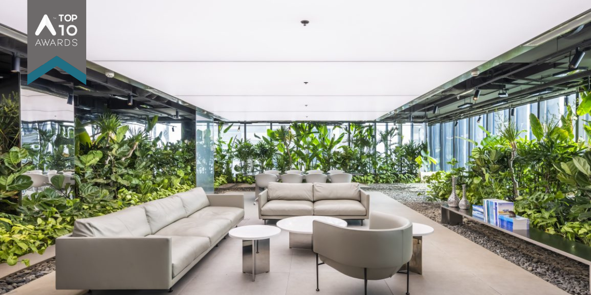 Khu vườn ngoài trời trong một khối bê tông cao tầng | MIA Design Studio