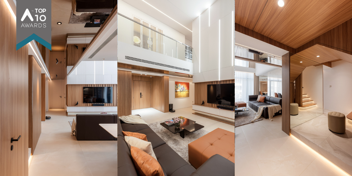 Căn hộ duplex với gam màu nâu ấm áp | T-architects