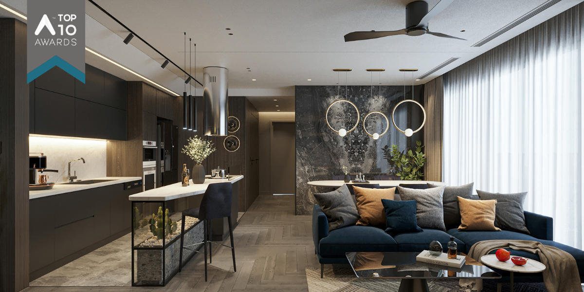 Đập thông 2 căn hộ thành không gian sống hiện đại cho gia đình 4 thành viên | Three Plus Design