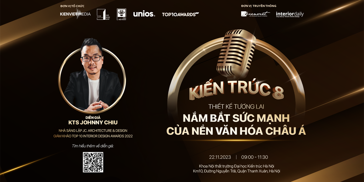 KTS Johnny Chiu sẽ là diễn giả của Talkshow: “Thiết kế tương lai: Nắm bắt sức mạnh của nền văn hóa Châu Á”
