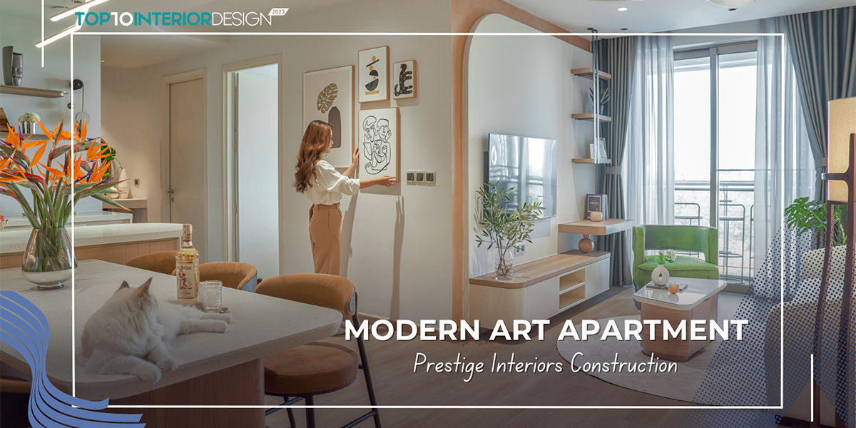 Modern Art Apartment: Chất “nghệ” từ net cong mềm mại | Prestige Interiors Construction