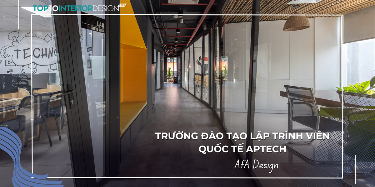 Trường đào tạo lập trình viên quốc tế Aptech: Thiết kế linh hoạt với những khoảng không gấp khúc |AfA Design