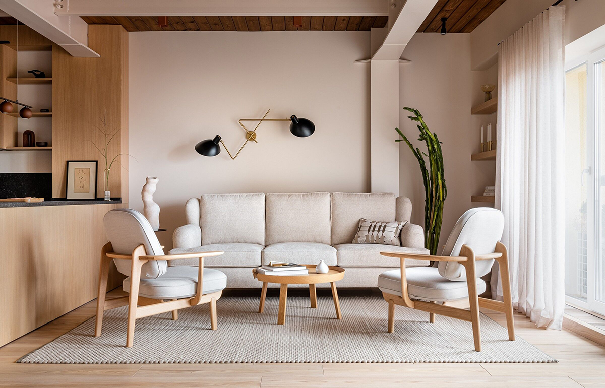 Pied-à-Terre: Căn hộ áp mái với cảm hứng từ gỗ